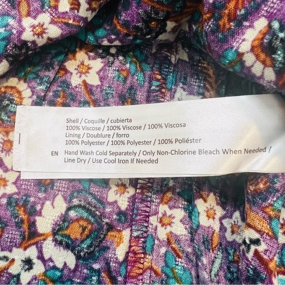 NWT! Band of Gypsies Band of the Free CORALINE PURPLE FLORAL MINI DRESS. Small - Picture 9 of 12